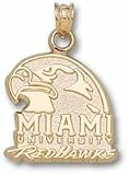 Miami (Ohio) Red Hawks Redhawk Pendant - 10KT Gold Jewelry