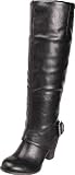 Nine West Women's Isuza Knee-High Boot,Black Synthetic,8.5 M US
