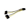 StarTech.com SATPCIEXADAP 6-Inch SATA Power to 6 Pin PCI Express Video Card Power Cable Adapter