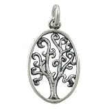Oval Tree of Life Pendant in Sterling Silver, #9204