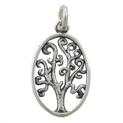 Oval Tree of Life Pendant in Sterling Silver, #9204