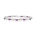 STUNNING GENUINE AMETHYST & DIAMOND 14K WHITE GOLD TENNIS BRACELET
