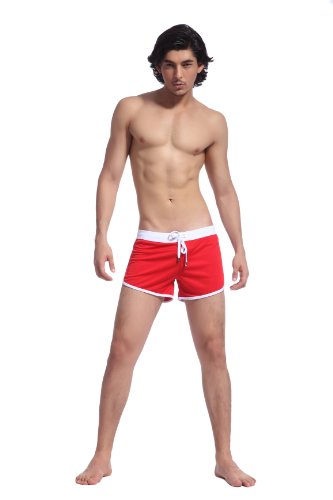 Men's Low Rise Meryl Mesh Sports Shorts Front Tie Rope Style 7 Colors