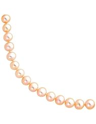14K Gold 7mm Pink Cultured Round Pearl Strand 16"