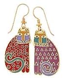 Clearly Charming Elijah Cat Multicolor Drop Earrings by Laurel Burch ( cat jewelry, kitten, kitty, feline, animal)