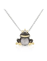 CZ Frog Prince Pendant Necklace
