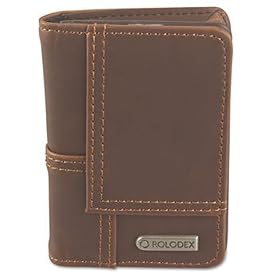 Explorer Leather Personal Card Case, 36-Card Capacity, 2 3/4 x 4, Brown