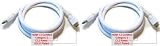 TWIN Pack PTC Premium GOLD Series HDMI 1.3a Category 2 Certified CL2 Rated Cable (24AWG), Netted Jacket - 6ft - WHITE
