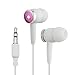 Pink Donut Sprinkles Novelty In-Ear Earbud Headphones - White