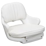 Moeller Heavy Duty Standard Boat Helm Seat, Cushion, and Mounting Plate Set (24.5