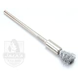 3 8 x 1 4 Rounded Crimped Steel Wire Brush - 2-1 4 Long - 3 16 Shaft