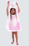 Toddler Pink Bunny Poncho - Great for Pool or Beach!