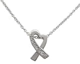 Awareness Ribbon Pave CZ Necklace