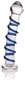 Don Wand Glass Pleasure Wand, Swirl Mushroon Tip Rocket, Blue