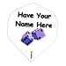 White Dice Personalised Dart Flights X 10 Sets CKN28