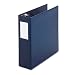 UNIVERSAL OFFICE PRODUCTS D-Ring Binder w/Label Holder, 4in Capacity, Navy