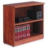31qgW0DdntL. SL160  Valencia Series Bookcase/Storage Cabinet, 2 Shelves, 32w x 12d x 30h, Medium Cherry  Category: Wood Bookcases