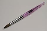 Osaka Finest 100% Pure Kolinsky Brush, Size # 6, Made in Japan, Acrylic Purple Handle