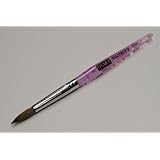 Osaka Finest 100% Pure Kolinsky Brush, Size # 6, Made in Japan, Acrylic Purple Handle