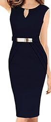Sexy Belted Polyester Cap Sleeves Notched Notched Collar Midi Dress 