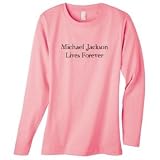 MICHAEL JACKSON LIVES FOREVER on Long Sleeve Women's Cotton T-Shirt (in 9 colors)