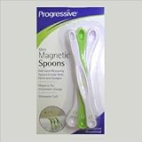 Progressive MINI Magnetic Spoons, Green and White Plastic