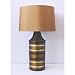 Striped Apollo Table Lamp in Bronze with Gold Shade