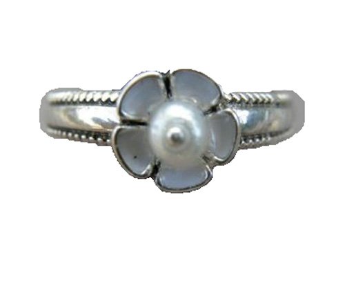 Pilgrim Damen-Ring Verstellbar Flower And Pearls Versilbert, Wei&szlig; 525-004 Preisvergleich
