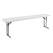 National Public Seating BT1800 Series Steel Frame Rectangular Seminar Blow Molded Plastic Top Folding Table, 700 lbs Capacity, 72" Length x 18" Width x 29-1/2" Height, Speckled Gray/Gray