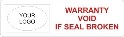 LOGO WARRANTY VOID IF SEAL, SafeSealTM Destructible Vinyl Labels, 100 Labels / pack, 2.5" x 0.75"