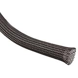 Techflex CCP1.00BK25 Flexo Clean Cut 1-Inch Braided Cable Sleeve, Black - 25 Feet