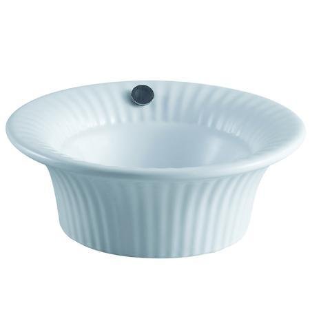 LAUREL WASH BASIN WITH OVERFLOW-White Finish
