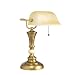 Kichler Lighting 70651 Kirketon 16-Inch Portable Desk Lamp, Aged Brass and Faux Marble Accent with Champagne Alabaster Glass