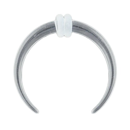 One Acrylic Pincher: 14g Clear (SOLD INDIVIDUALLY. ORDER TWO FOR A PAIR.)