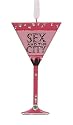 HBO Sex And The City Pink Martini Glass Christmas Ornament