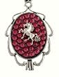 Gasoline Glamour Unicorn and Rhinestone Charm Necklace