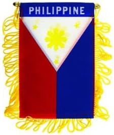Mini Banner - Car Window Flag - PHILIPPINES (3"X5")
