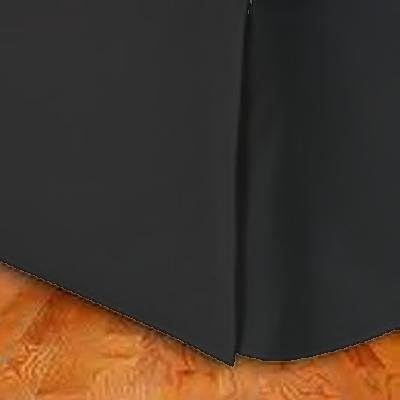 King Size Tailored Pleated Bed Skirt (Black)
