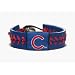 MLB Baseball Team Colors Leather Baseball Wristband - Chicago Cubs