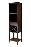 Winsome Wood Palani Wine Tower, Antique Walnut Winsome Wood Palani Wine Tower, Antique Walnut