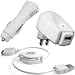 Brand New Combo of Retractable USB Data Cable + Home Charger Adapter & Car Charger Adapter for Apple iPhone 3G 16GB, 8GB (AT&T-ATT)