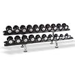 Hampton Gel-Grip Urethane Dumbbell Sets with Rack 5 - 50 lbs