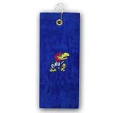 Kansas Jayhawks Woven Jacquard Golf Towel Royal
