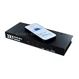 HDMI 3 Port Gold Platted Switch Switcher w/ IR Remote For HDTV Direct TV PS3 LCD Plasma