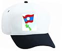 White Cap with country, international, Laos