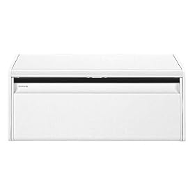 Brabantia Fall Front Bread Bin, White