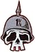 Artist Kruse 1% One Percent Skull Helmet Embroidered iron on motorcycle Biker Patch