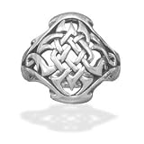 Oxidized Sterling Silver Celtic Design Ring The Design Area Of 20.5mm - Size 12 - JewelryWeb