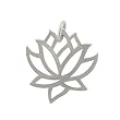 Cut Out Design Lotus Flower Pendant in Sterling Silver, #8357