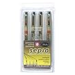 SAKURA MICRON 4 SEPIA COLORS PIGMA DRAWING PEN SET KIT